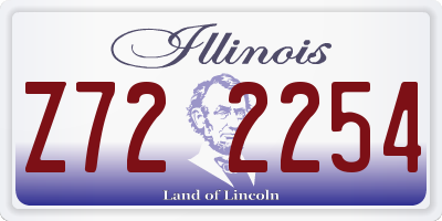 IL license plate Z722254