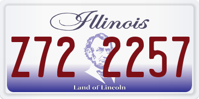 IL license plate Z722257