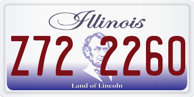 IL license plate Z722260
