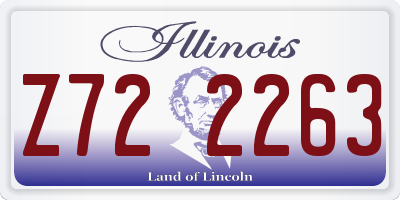 IL license plate Z722263