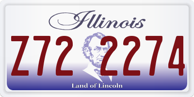 IL license plate Z722274