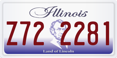 IL license plate Z722281