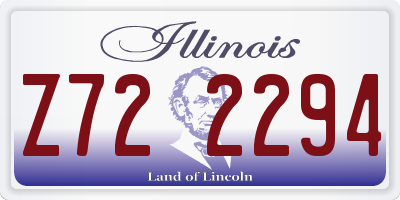 IL license plate Z722294