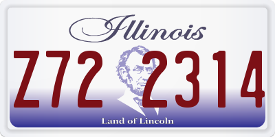 IL license plate Z722314