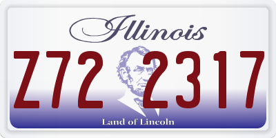 IL license plate Z722317