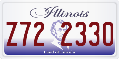 IL license plate Z722330