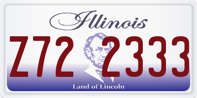 IL license plate Z722333