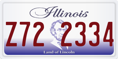 IL license plate Z722334