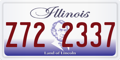 IL license plate Z722337