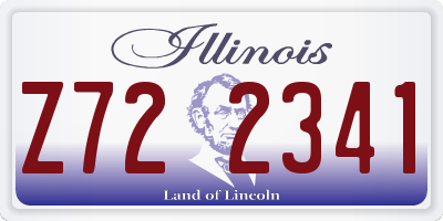 IL license plate Z722341