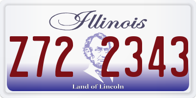 IL license plate Z722343
