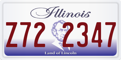 IL license plate Z722347
