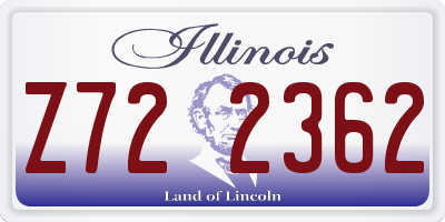 IL license plate Z722362