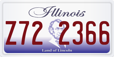IL license plate Z722366