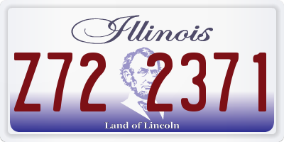 IL license plate Z722371