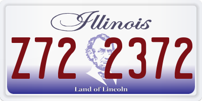 IL license plate Z722372