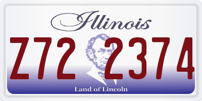 IL license plate Z722374