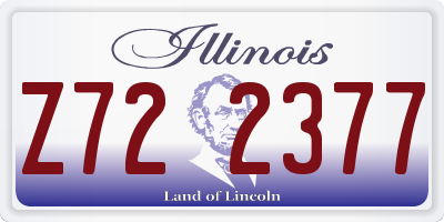 IL license plate Z722377