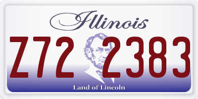 IL license plate Z722383