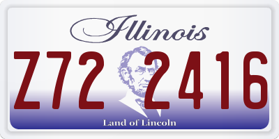 IL license plate Z722416
