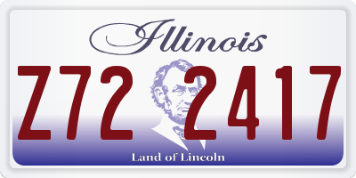 IL license plate Z722417