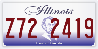 IL license plate Z722419