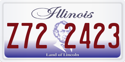 IL license plate Z722423