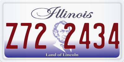 IL license plate Z722434