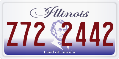 IL license plate Z722442