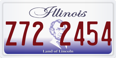 IL license plate Z722454