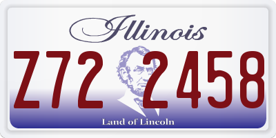 IL license plate Z722458