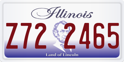 IL license plate Z722465