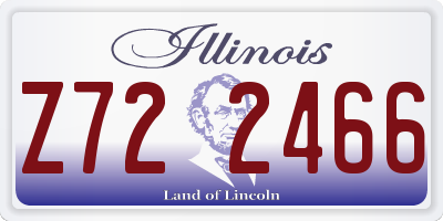 IL license plate Z722466
