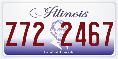 IL license plate Z722467