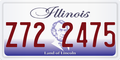 IL license plate Z722475