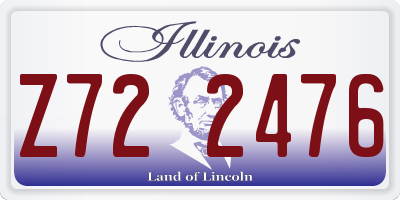 IL license plate Z722476