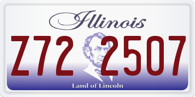 IL license plate Z722507