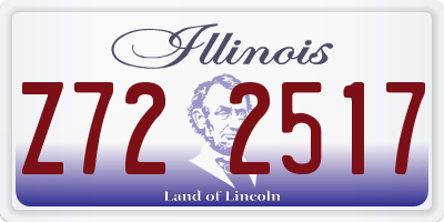 IL license plate Z722517