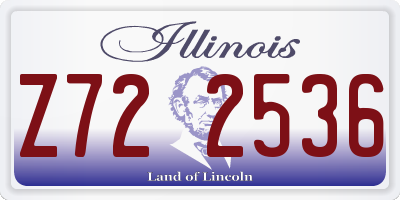 IL license plate Z722536