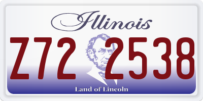 IL license plate Z722538