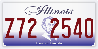 IL license plate Z722540