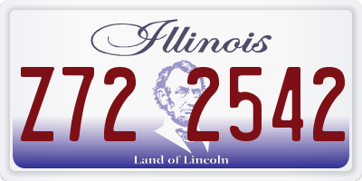 IL license plate Z722542