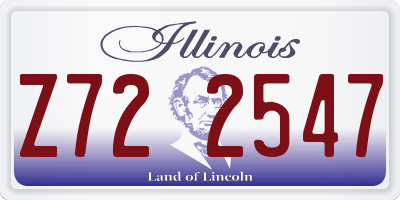 IL license plate Z722547