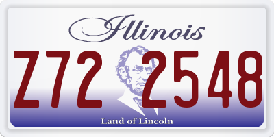 IL license plate Z722548