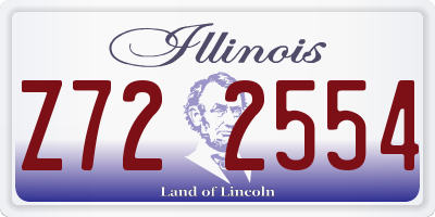 IL license plate Z722554
