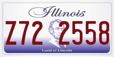 IL license plate Z722558