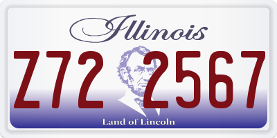 IL license plate Z722567