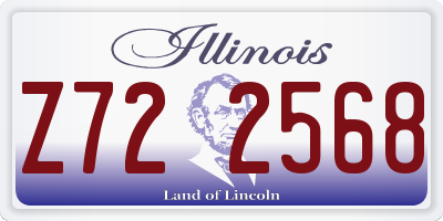 IL license plate Z722568