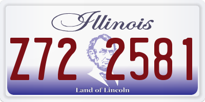 IL license plate Z722581