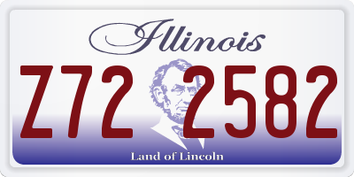 IL license plate Z722582